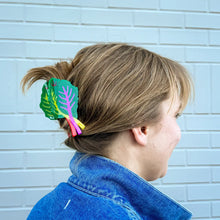 Load image into Gallery viewer, Large Rainbow Chard Hair Claw Clip
