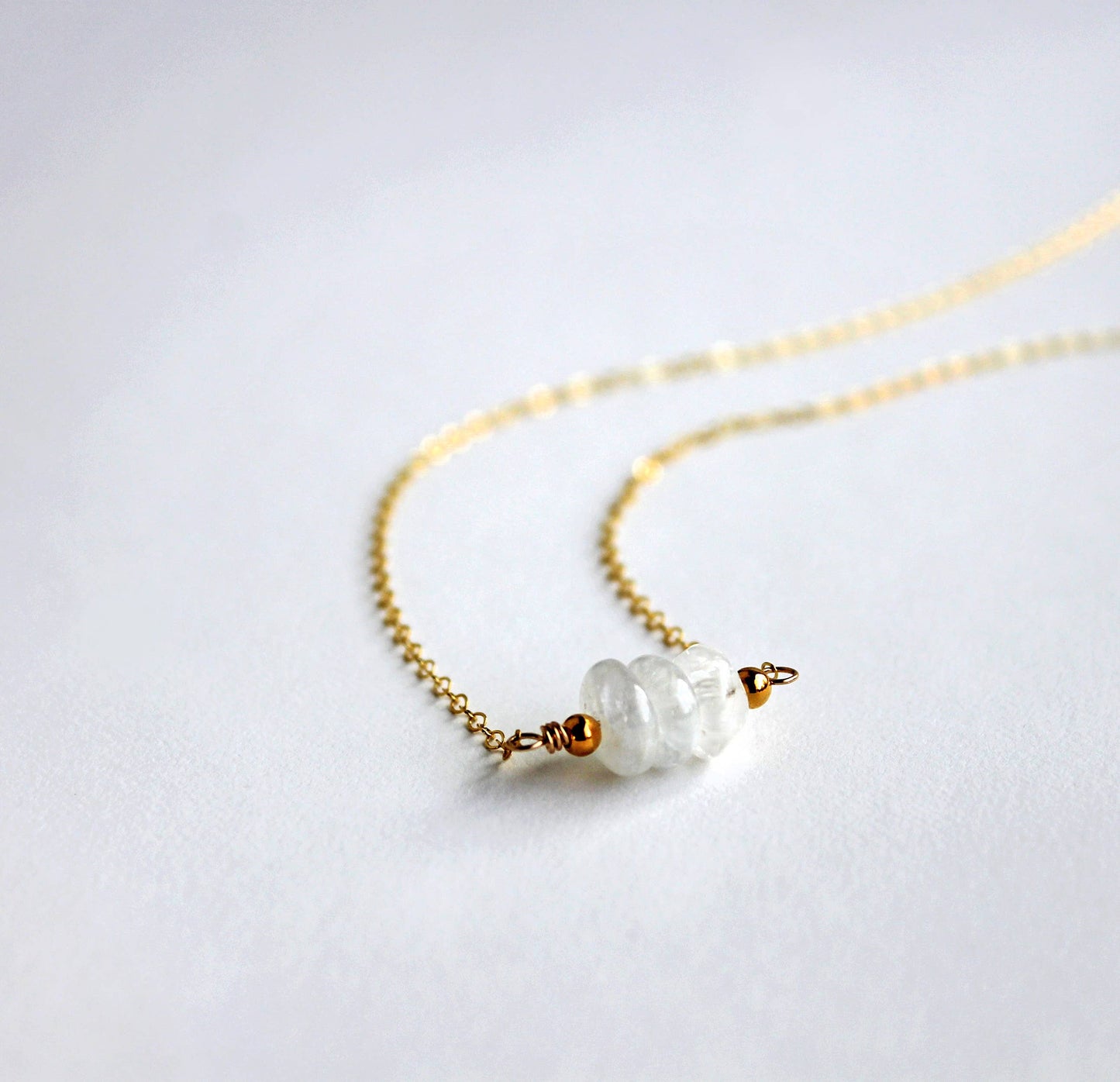 White Moonstone Pendant Necklace