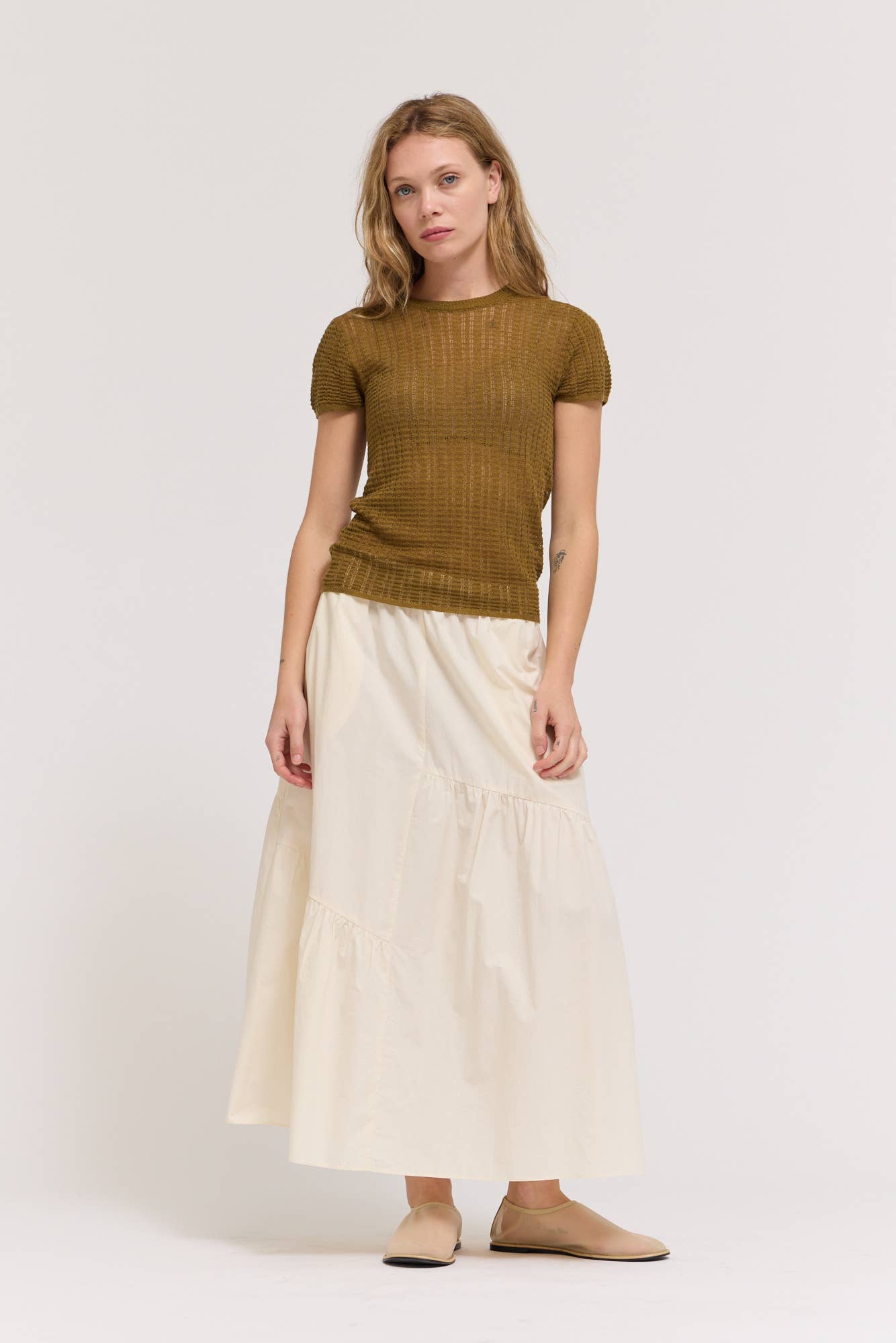 Pointelle Knit Tee
