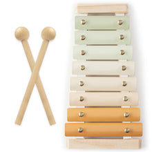 Load image into Gallery viewer, Wooden xylophone with two mallets on a white background
