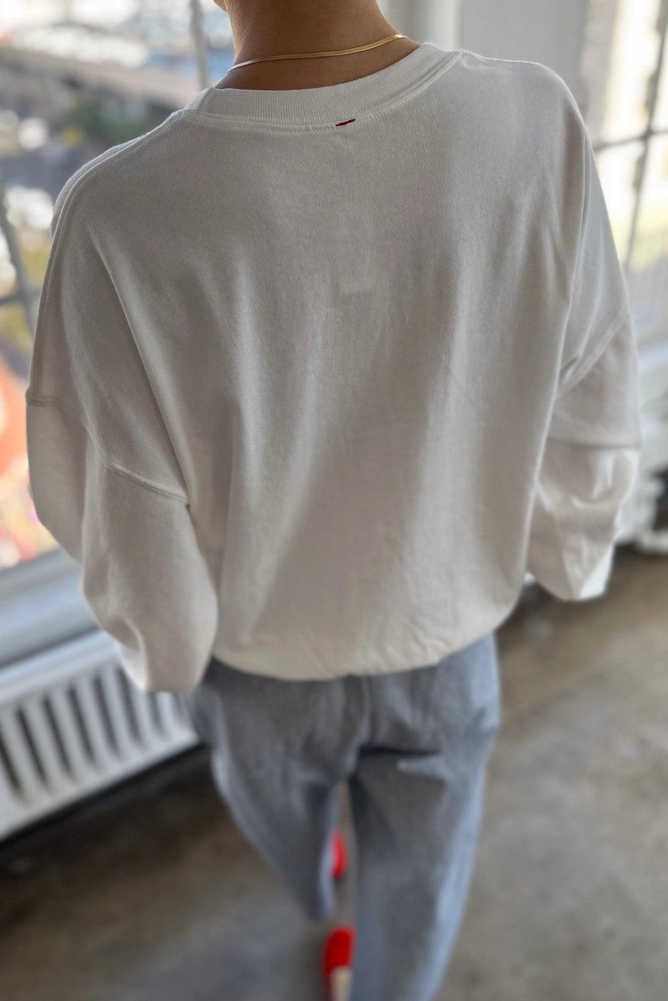 Cali Jersey Sweatshirt - White