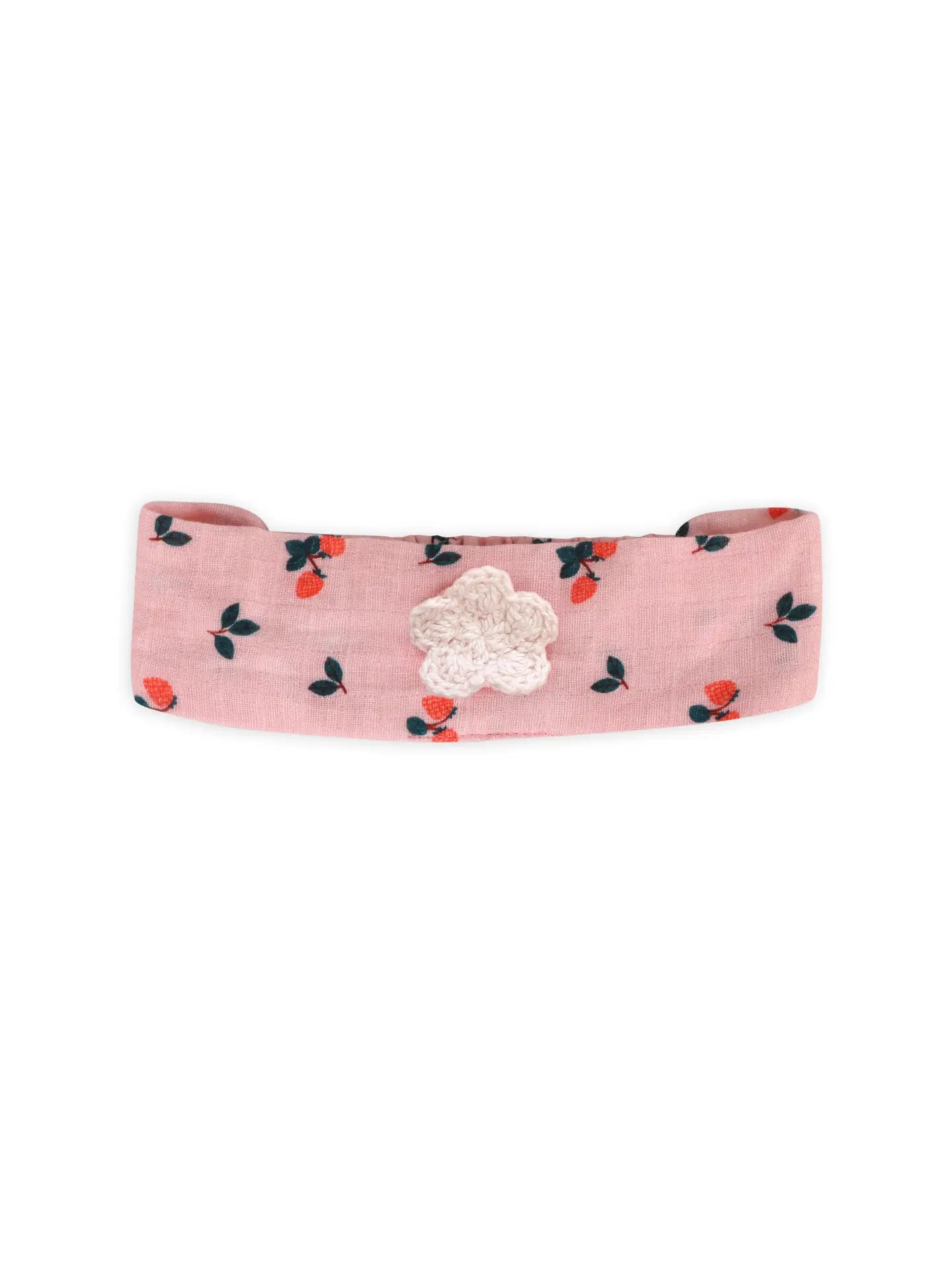 Strawberry Baby Romper + Headband (Organic Muslin)