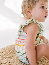 Load image into Gallery viewer, Amelia Romper in Primary Stripe
