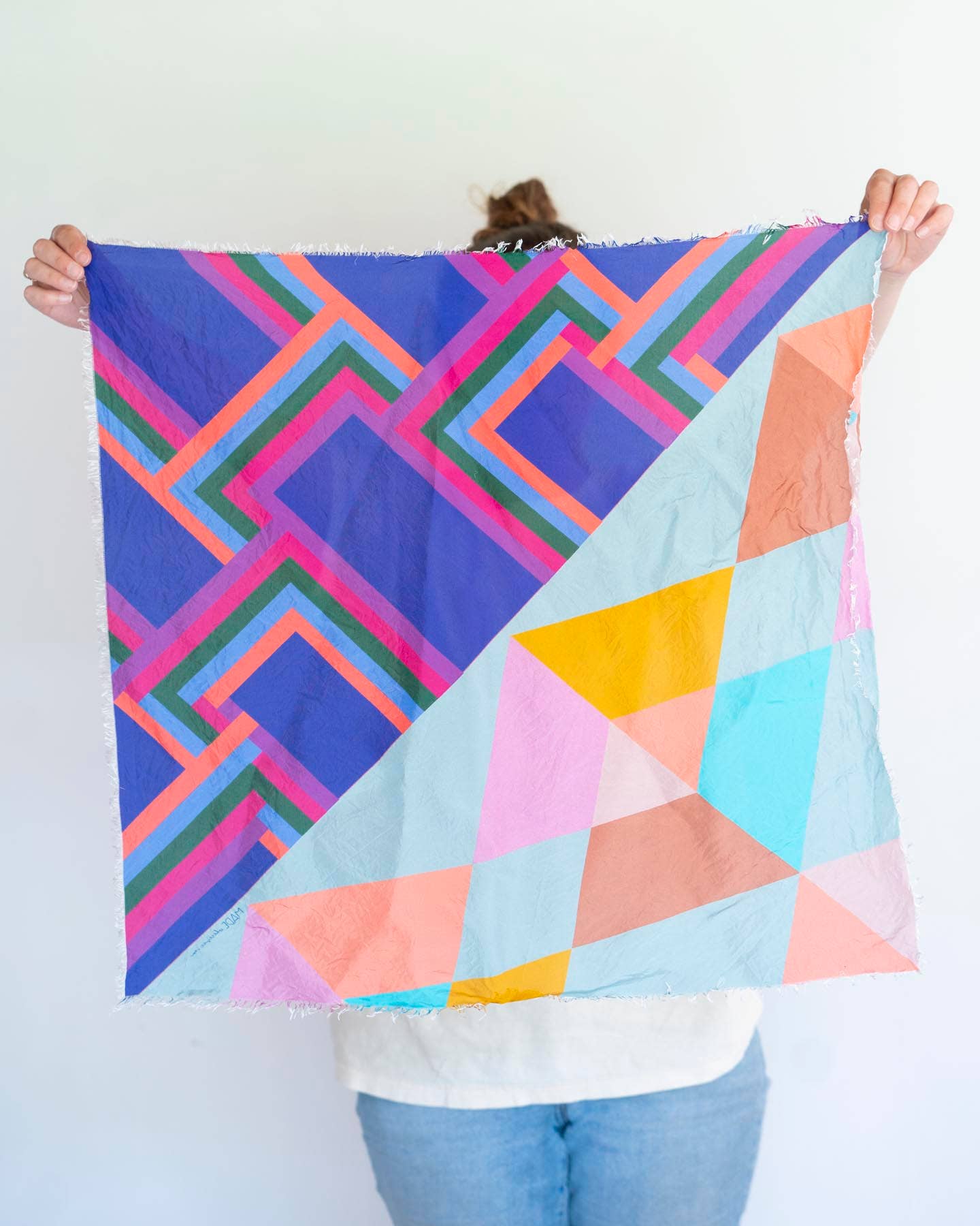 Summer in the Desert - Diamonds - Pure Silk Bandana Scarf
