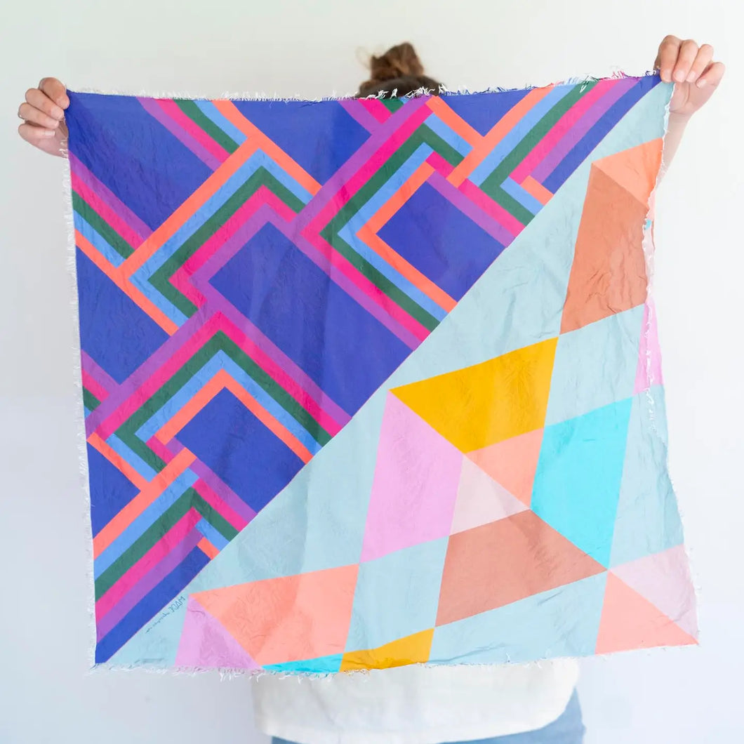 Summer in the Desert - Diamonds - Pure Silk Bandana Scarf