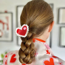 Load image into Gallery viewer, Valetines Laced Hearts Hair Claw

