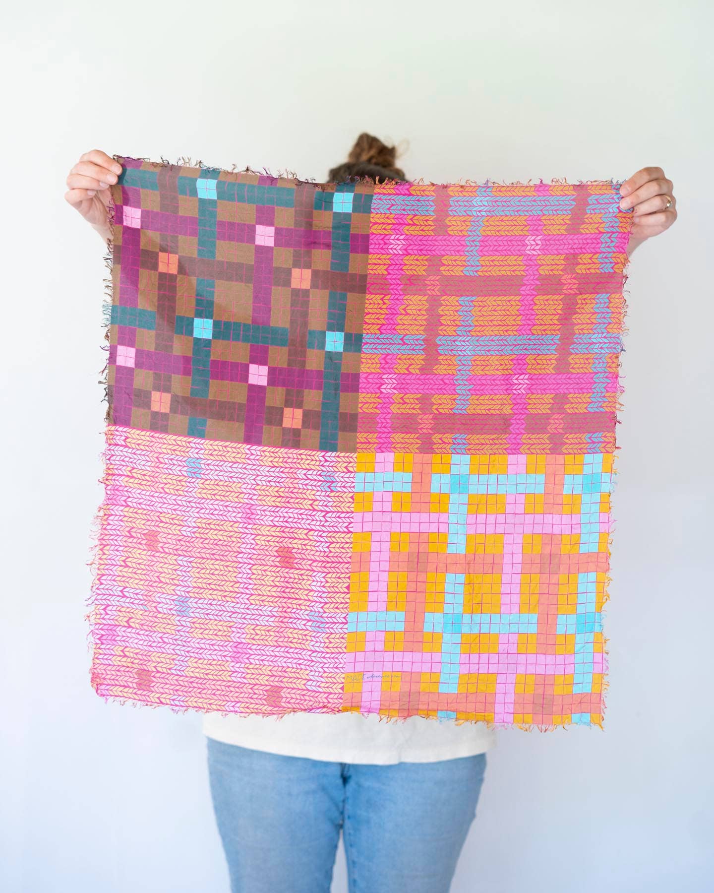 Summer in the Desert Knit & Weave - Pure Silk Bandana Scarf