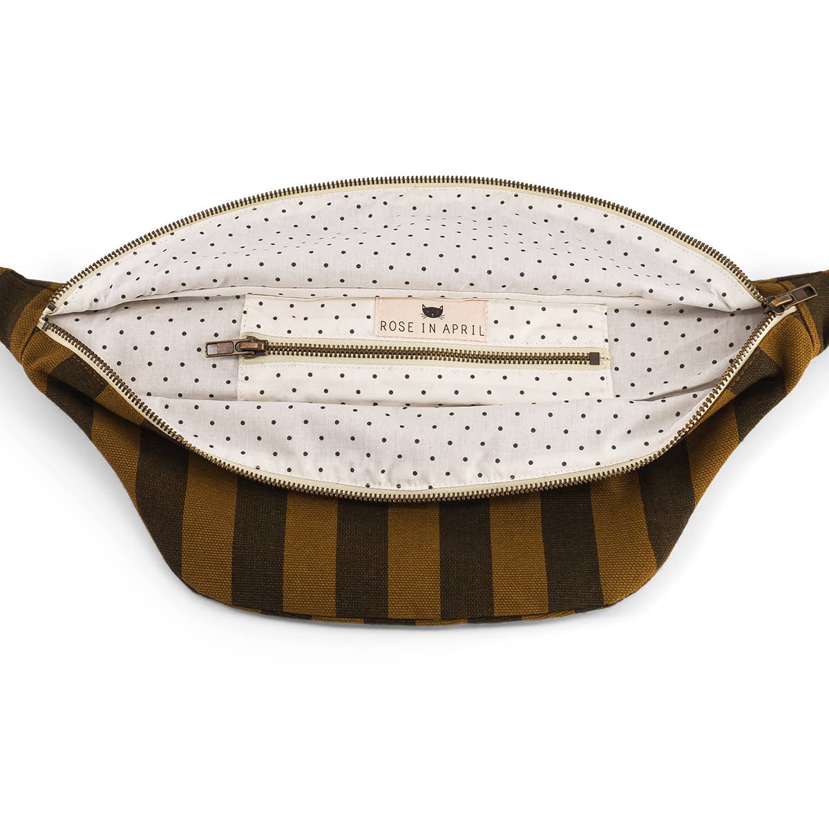Women's Bum Bag Stripes - Cumin/Black