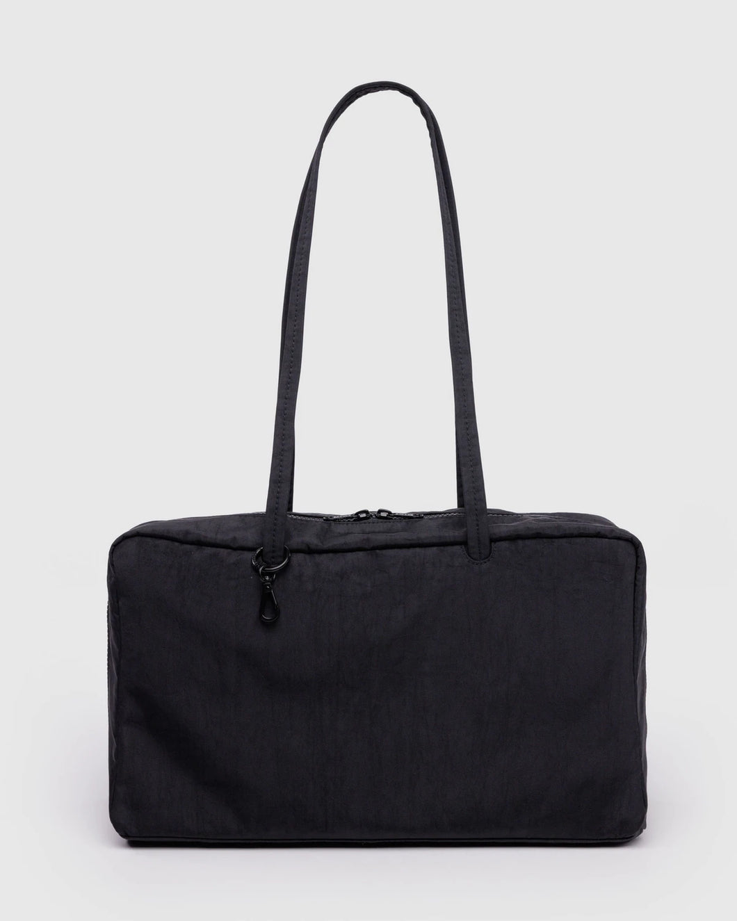 Medium Nylon Bowler Bag - Black