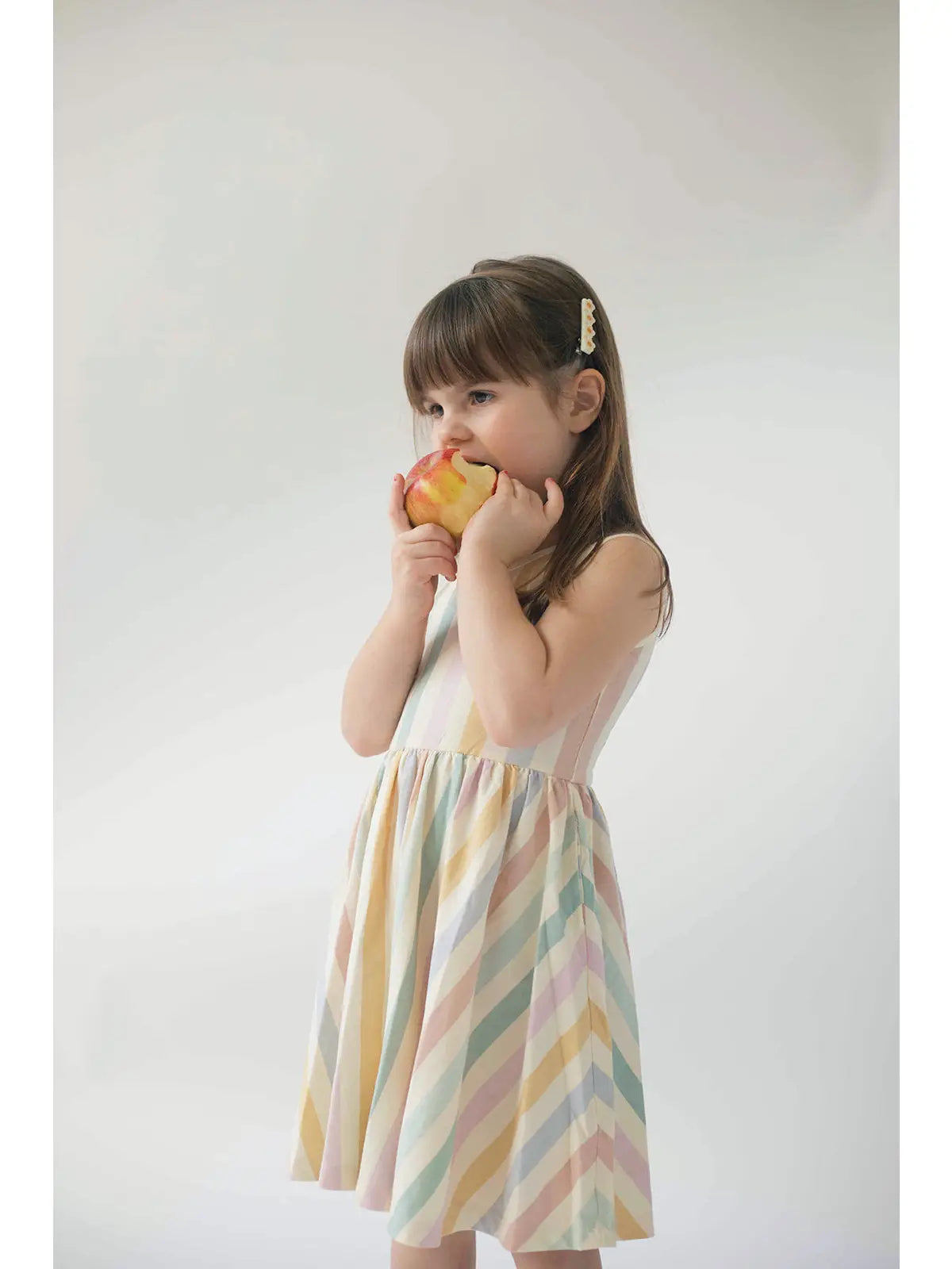 Sleeveless Twirl Dress - Pastel Stripes