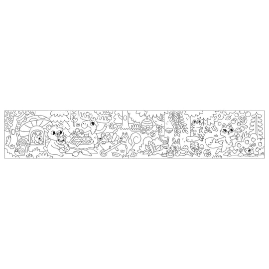 Forest Friends Mini Coloring Roll