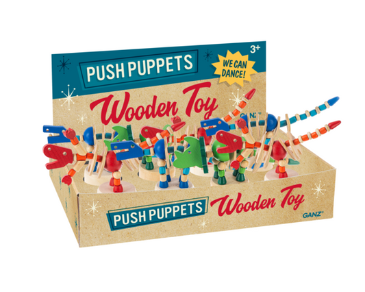 Wooden Dino Push Puppets - Several Styles
