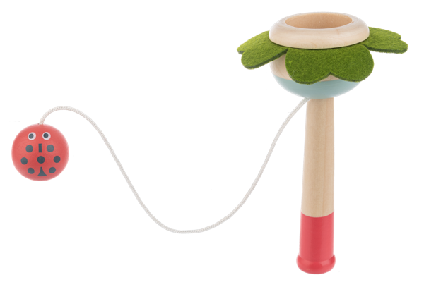Wooden Flower Catch Ball Game - Several Colors