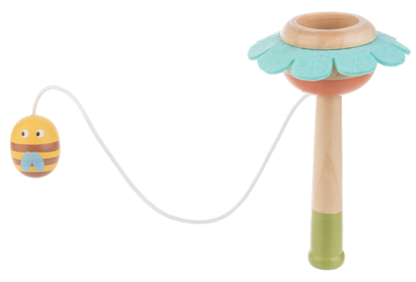 Wooden Flower Catch Ball Game - Several Colors