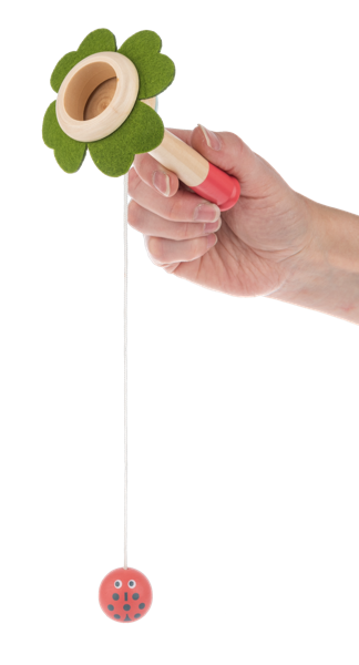 Wooden Flower Catch Ball Game - Several Colors