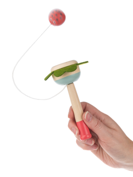 Wooden Flower Catch Ball Game - Several Colors