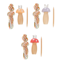 Load image into Gallery viewer, Wooden Knitting Mushrooms - Several Colors
