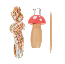 Load image into Gallery viewer, Wooden Knitting Mushrooms - Several Colors
