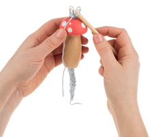 Load image into Gallery viewer, Wooden Knitting Mushrooms - Several Colors
