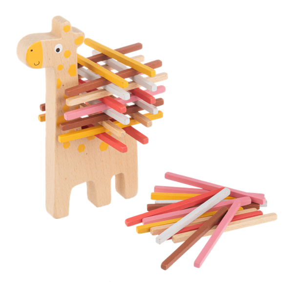 Wooden Giraffe Balancing Stacker