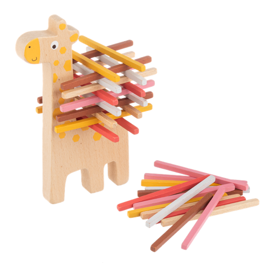 Wooden Giraffe Balancing Stacker