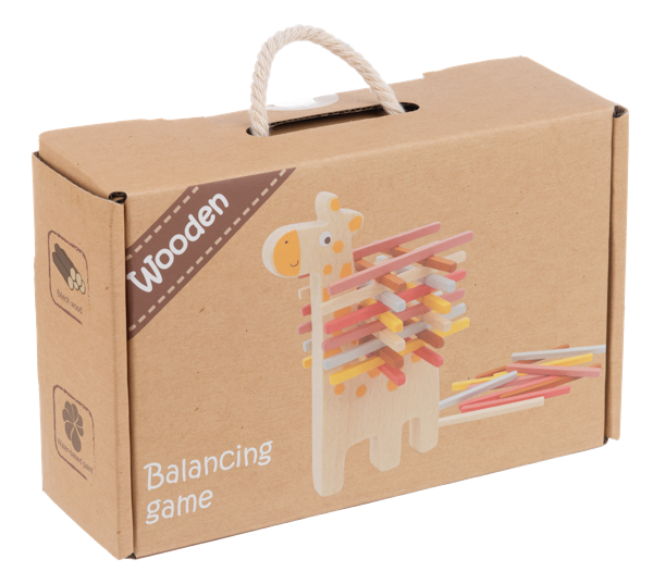 Wooden Giraffe Balancing Stacker
