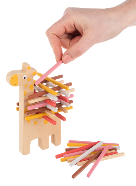 Wooden Giraffe Balancing Stacker