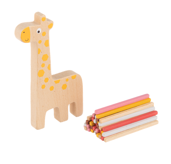 Wooden Giraffe Balancing Stacker