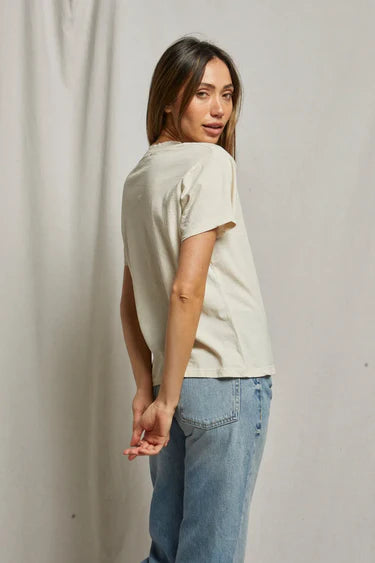 Hendrix V-Neck Tee - Sugar