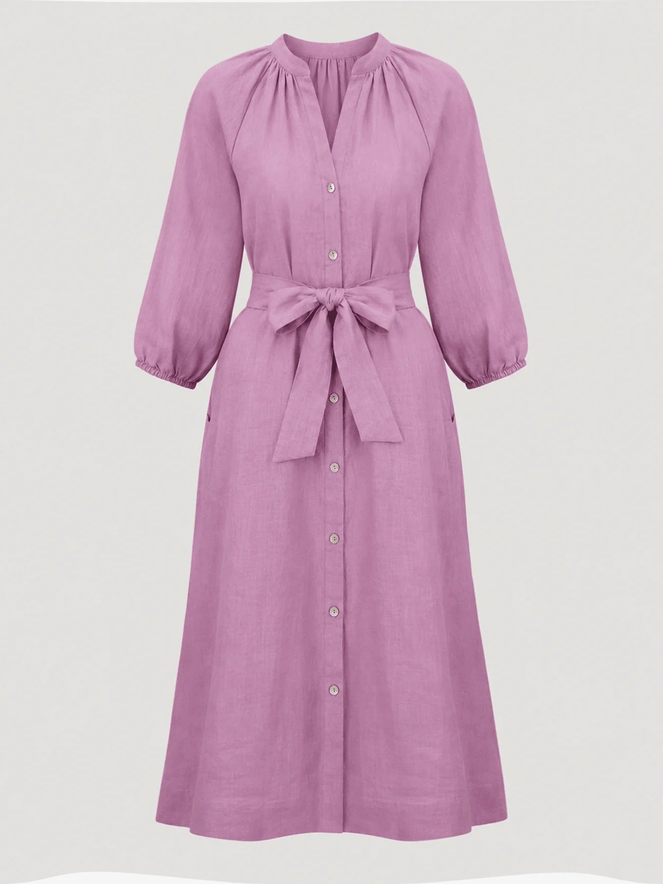 HENRIETTA Linen Dress - Lilac