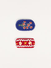 Load image into Gallery viewer, Polly Crochet Hair Clips - Red Multi
