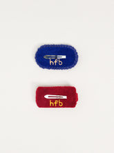 Load image into Gallery viewer, Polly Crochet Hair Clips - Red Multi
