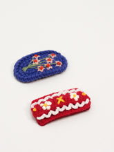 Load image into Gallery viewer, Polly Crochet Hair Clips - Red Multi

