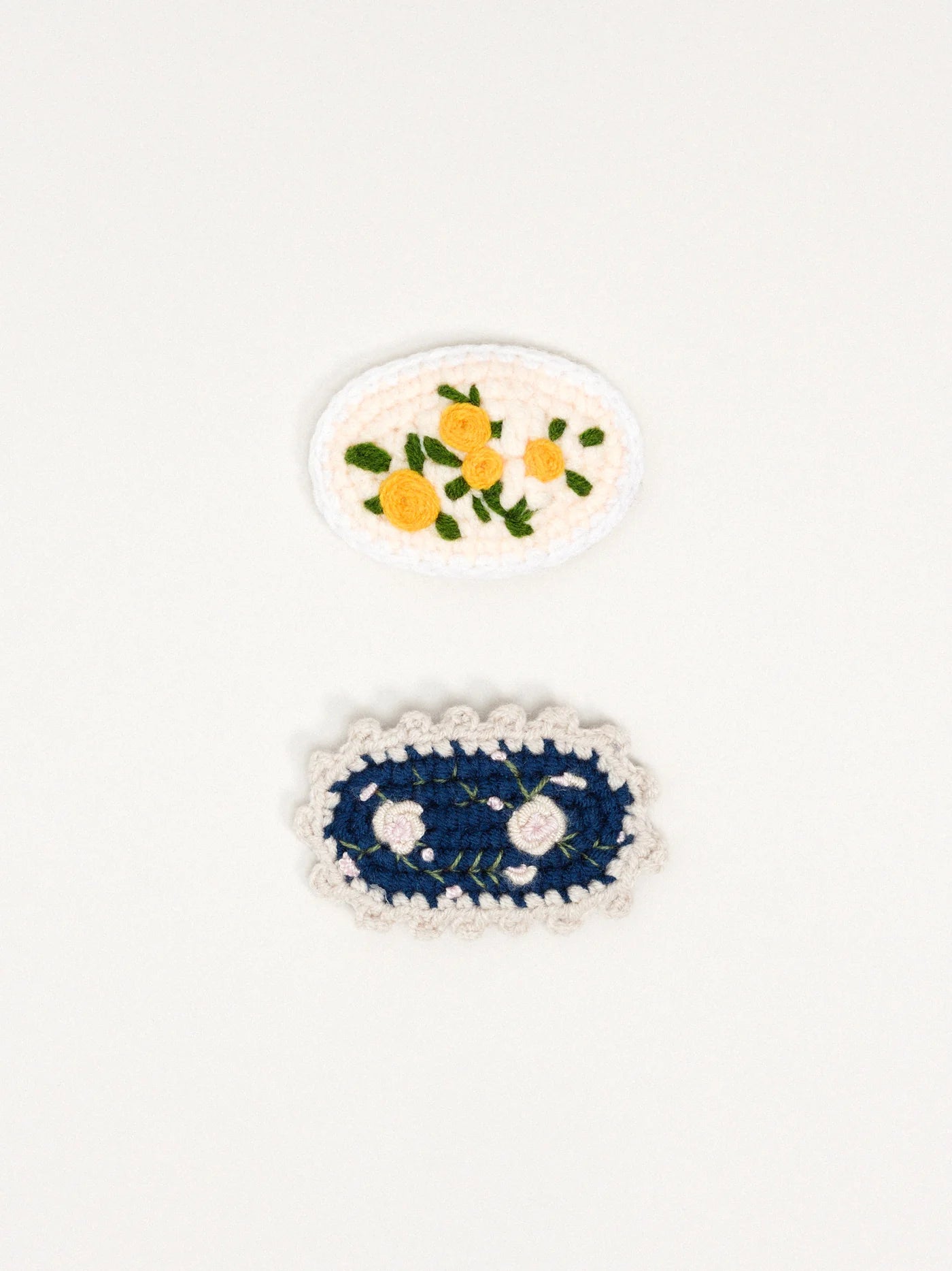 Polly Crochet Hair Clips - Yellow Multi