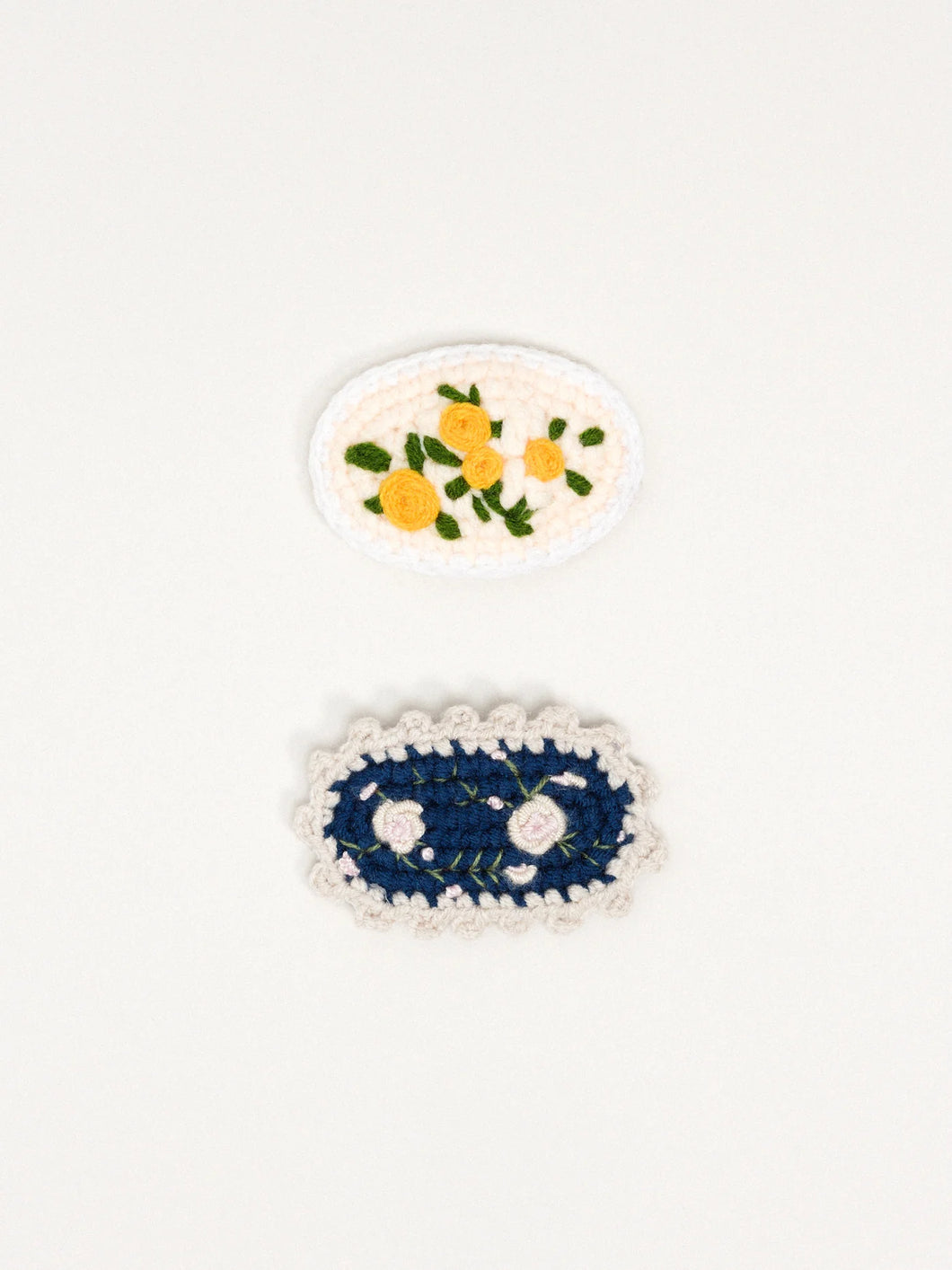Polly Crochet Hair Clips - Yellow Multi