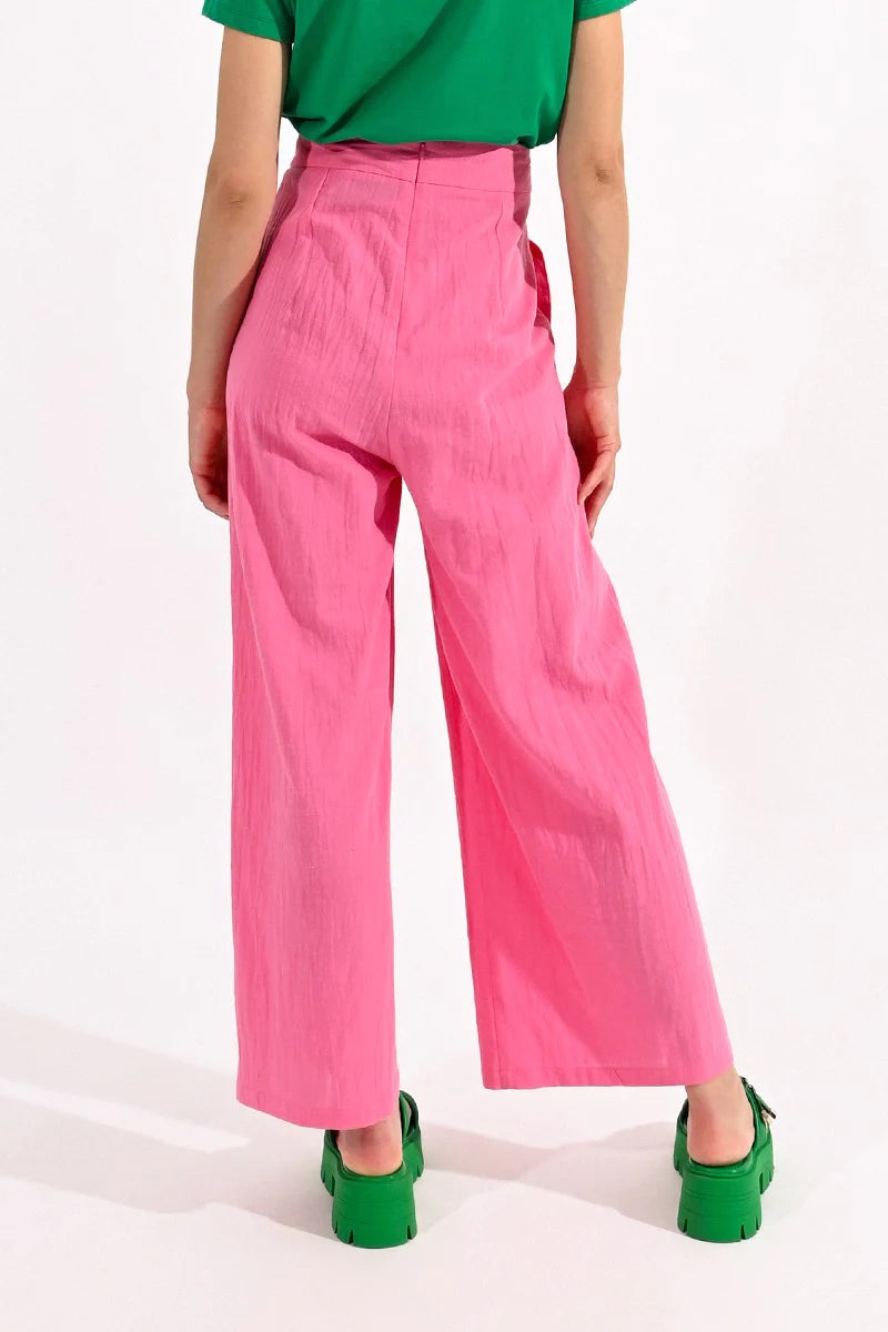 High Waist Pants - Pink