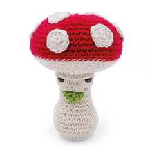 Load image into Gallery viewer, Mushroom Rattle 100% organic cotton
