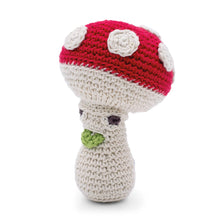 Load image into Gallery viewer, Mushroom Rattle 100% organic cotton
