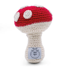 Load image into Gallery viewer, Mushroom Rattle 100% organic cotton

