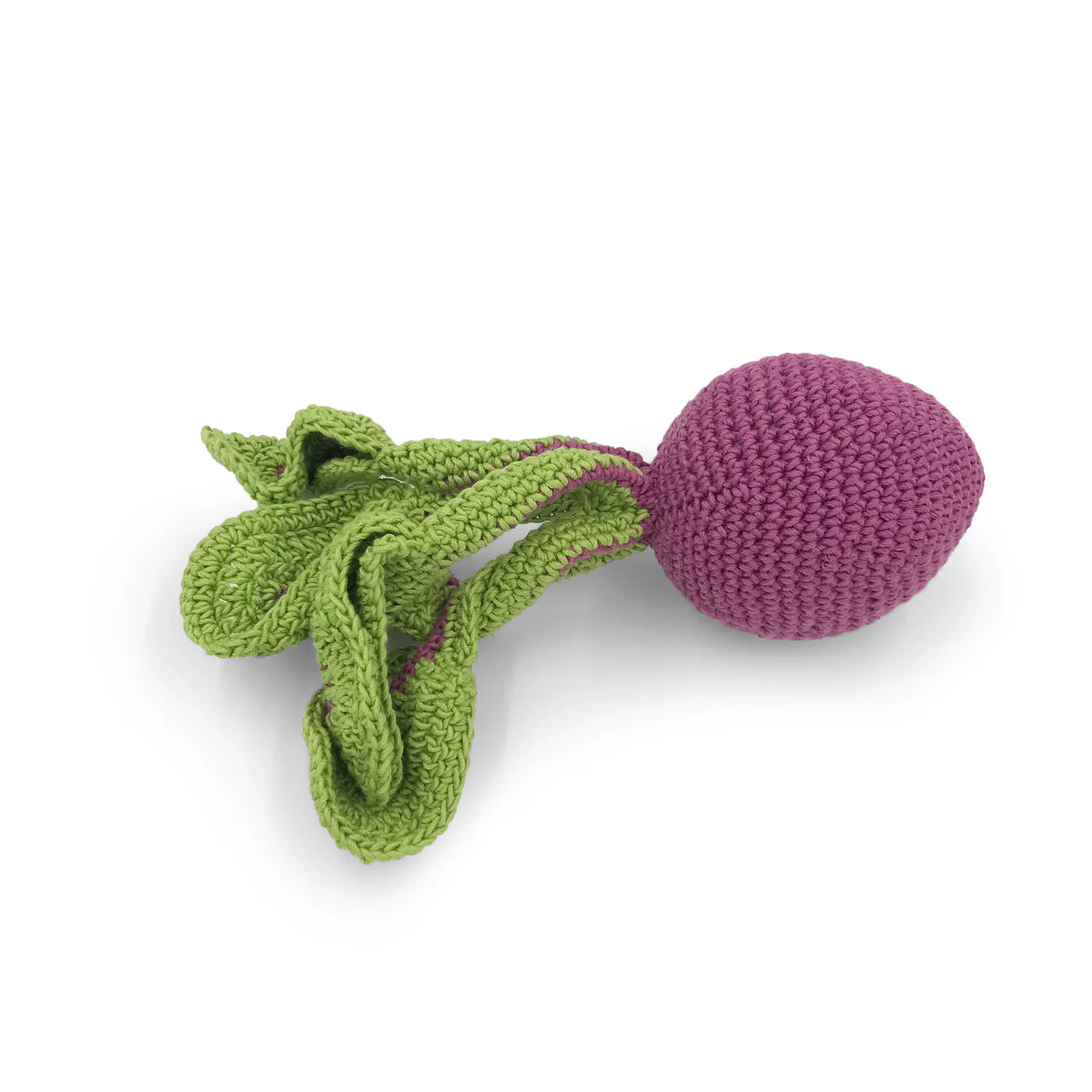 Beetroot Rattle 100% organic cotton