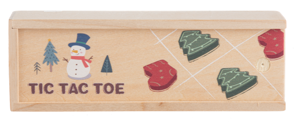 Holiday Wooden Tic Tac Toe Game
