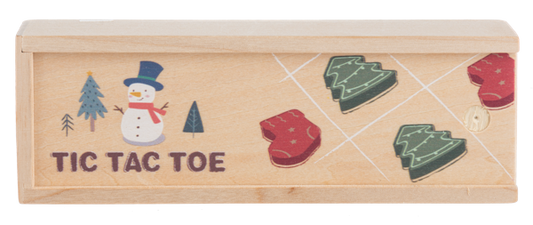 Holiday Wooden Tic Tac Toe Game