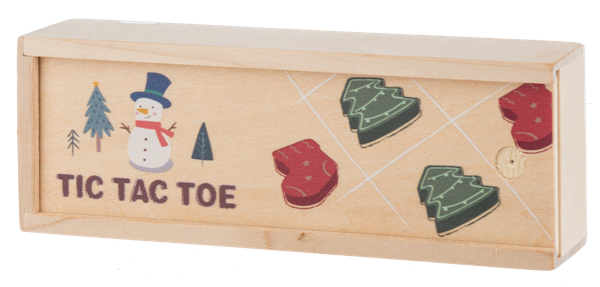 Holiday Wooden Tic Tac Toe Game