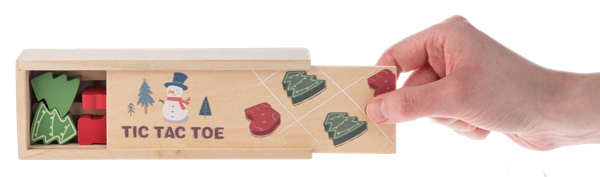 Holiday Wooden Tic Tac Toe Game