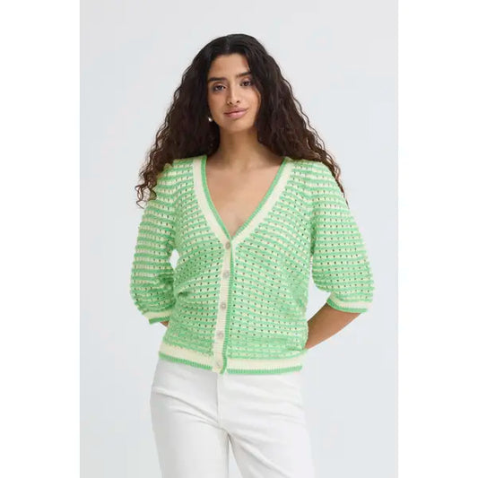 Striped Cardigan - Green