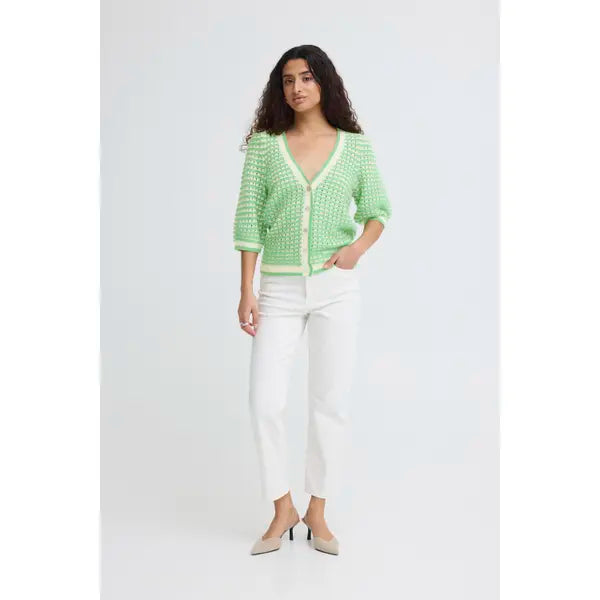 Striped Cardigan - Green