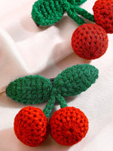 Load image into Gallery viewer, Crochet Cherry Hair Clip
