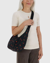 Load image into Gallery viewer, Medium Nylon Baggu Crescent Bag - Painted Wildflower
