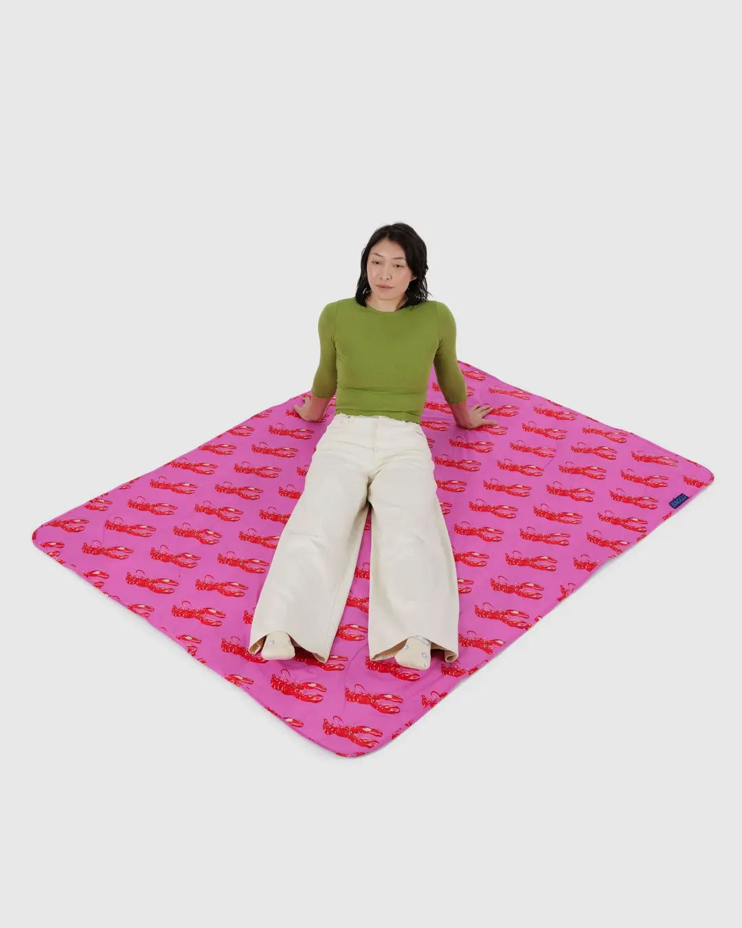 Baggu Picnic Blanket - Pink Lobster