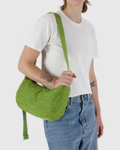 Load image into Gallery viewer, Medium Nylon Baggu Crescent Bag - Green Juice
